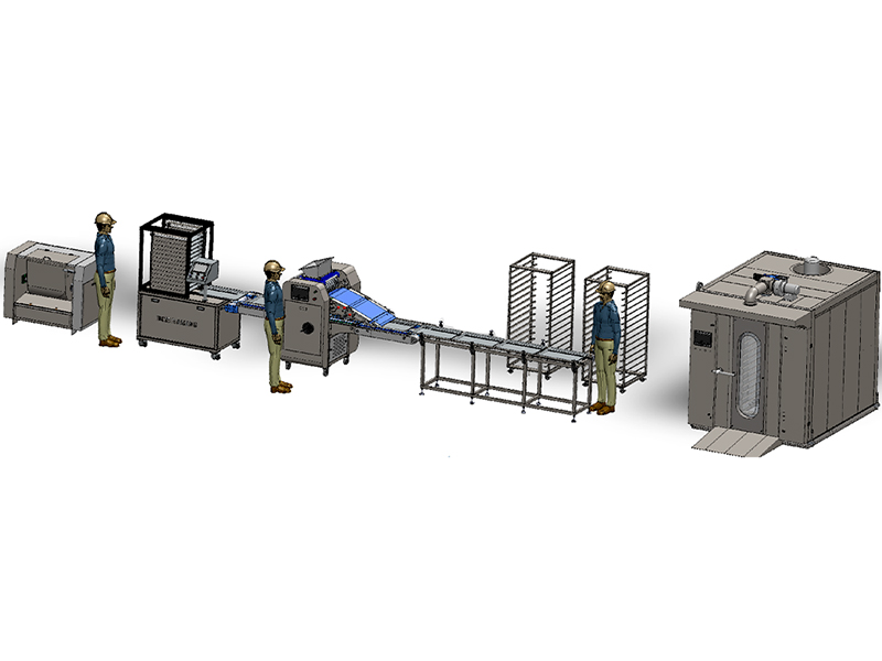 خط إنتاج الكيك والكب كيك نصف آلي